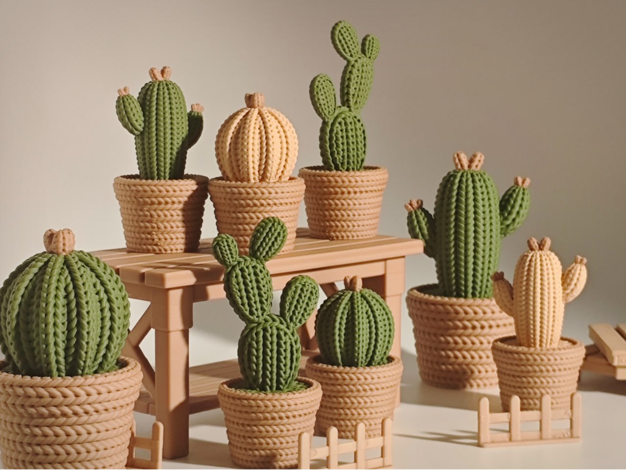 Cactos decorativos - Porta Objetos - kit com 3
