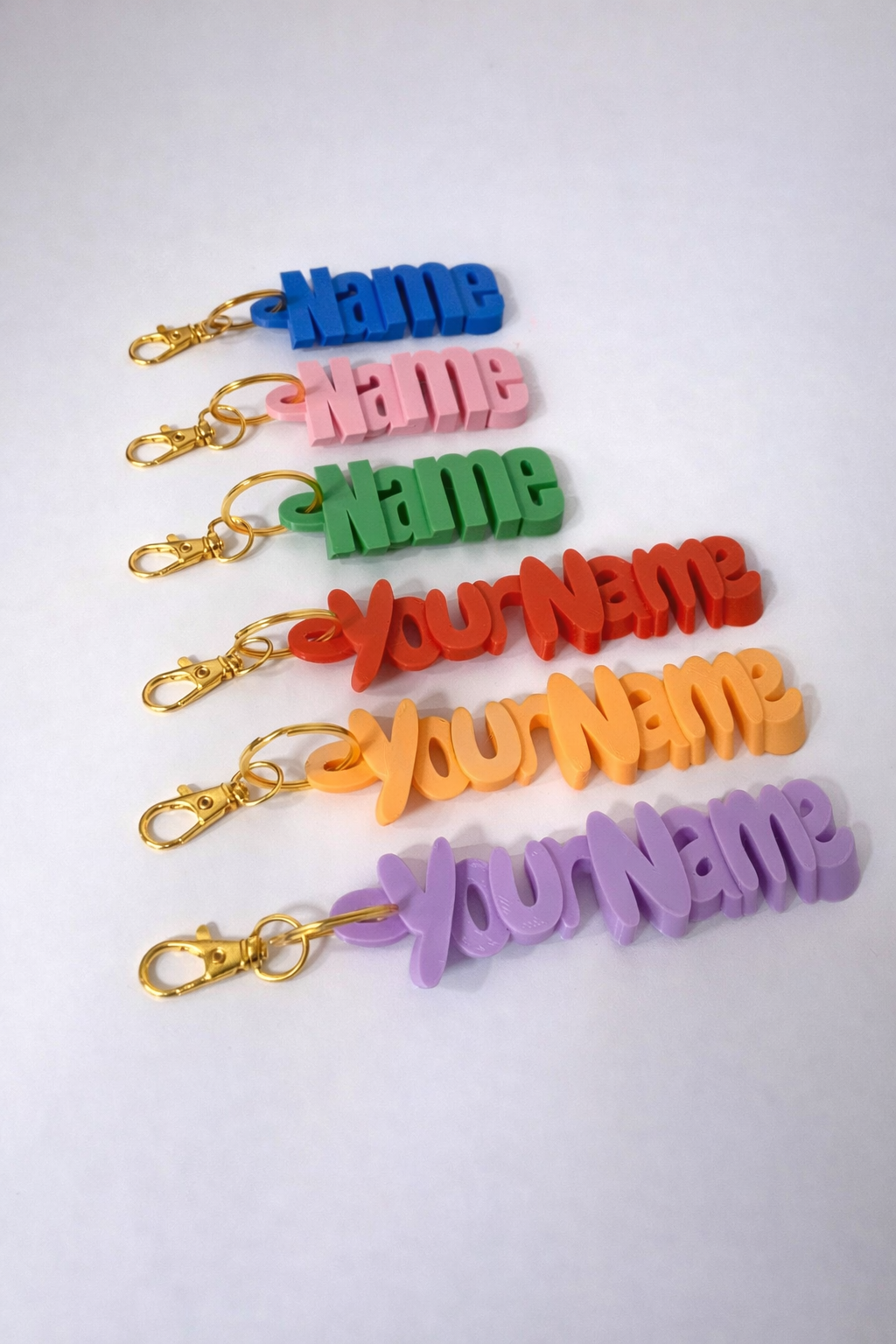 Porta Chaves Nomes com Relevo (Personalizável)