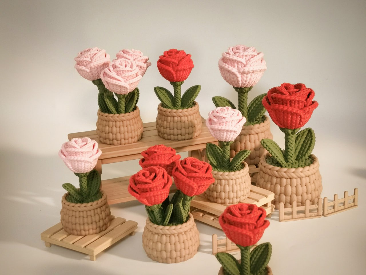 Rosas Decorativas - Porta Objetos - kit com 3