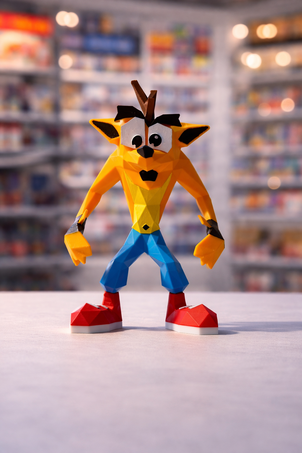 Crash Bandicoot - Figura Estilo LOW POLY