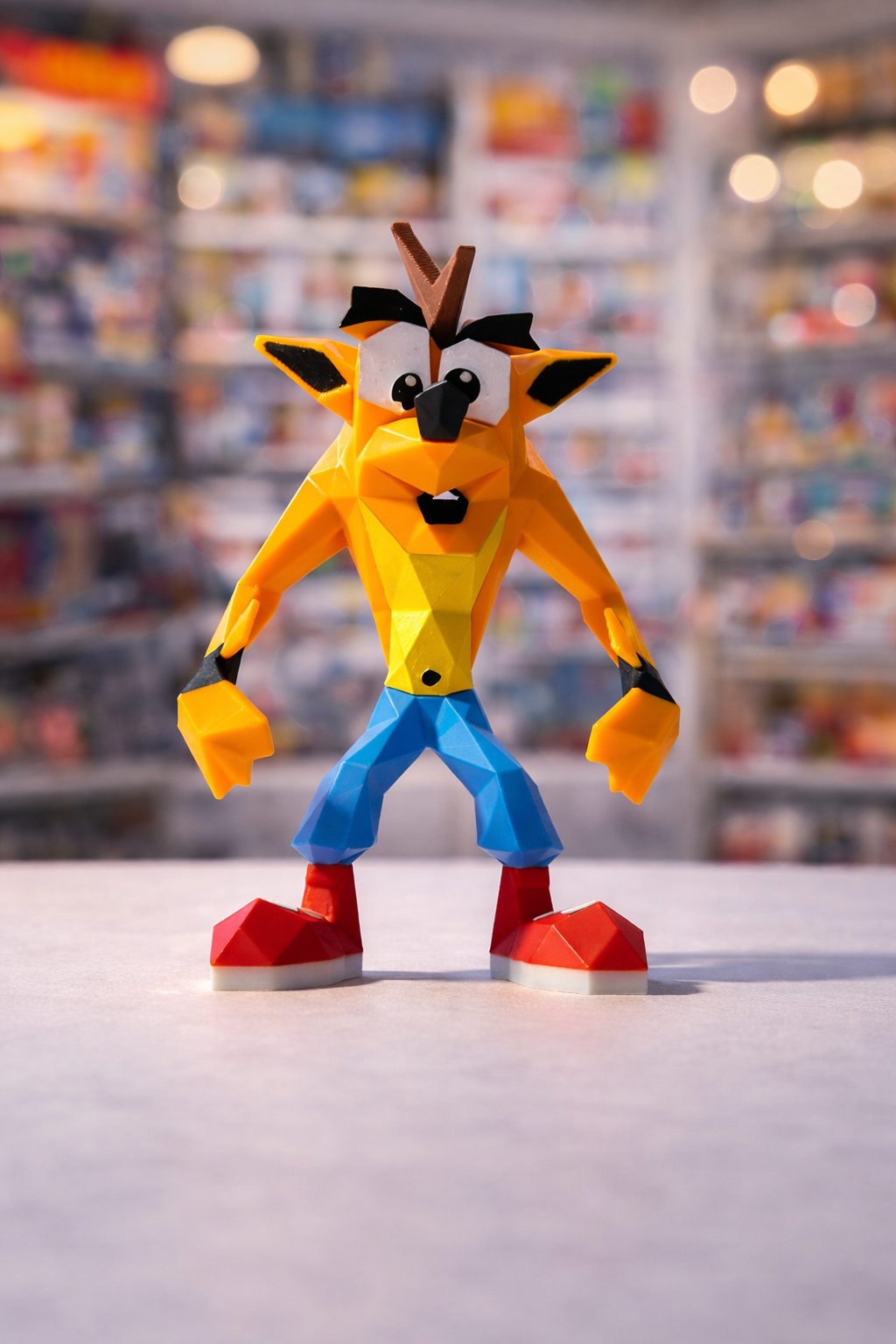 Crash Bandicoot - Figura Estilo LOW POLY