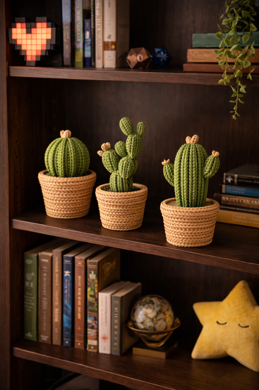 Cactos decorativos - Porta Objetos - kit com 3