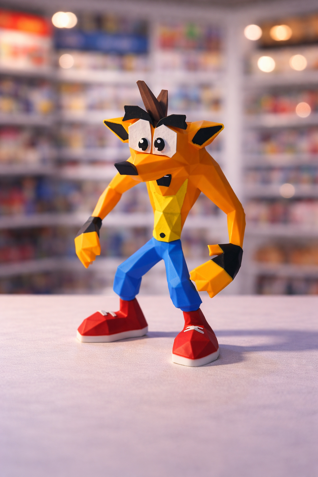 Crash Bandicoot - Figura Estilo LOW POLY