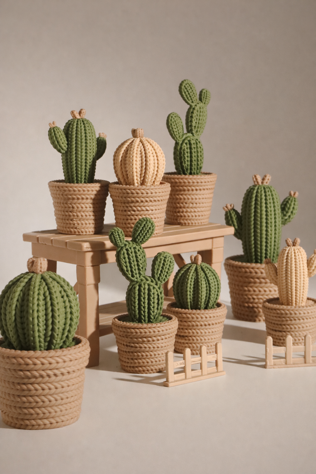 Cactos decorativos - Porta Objetos - kit com 3